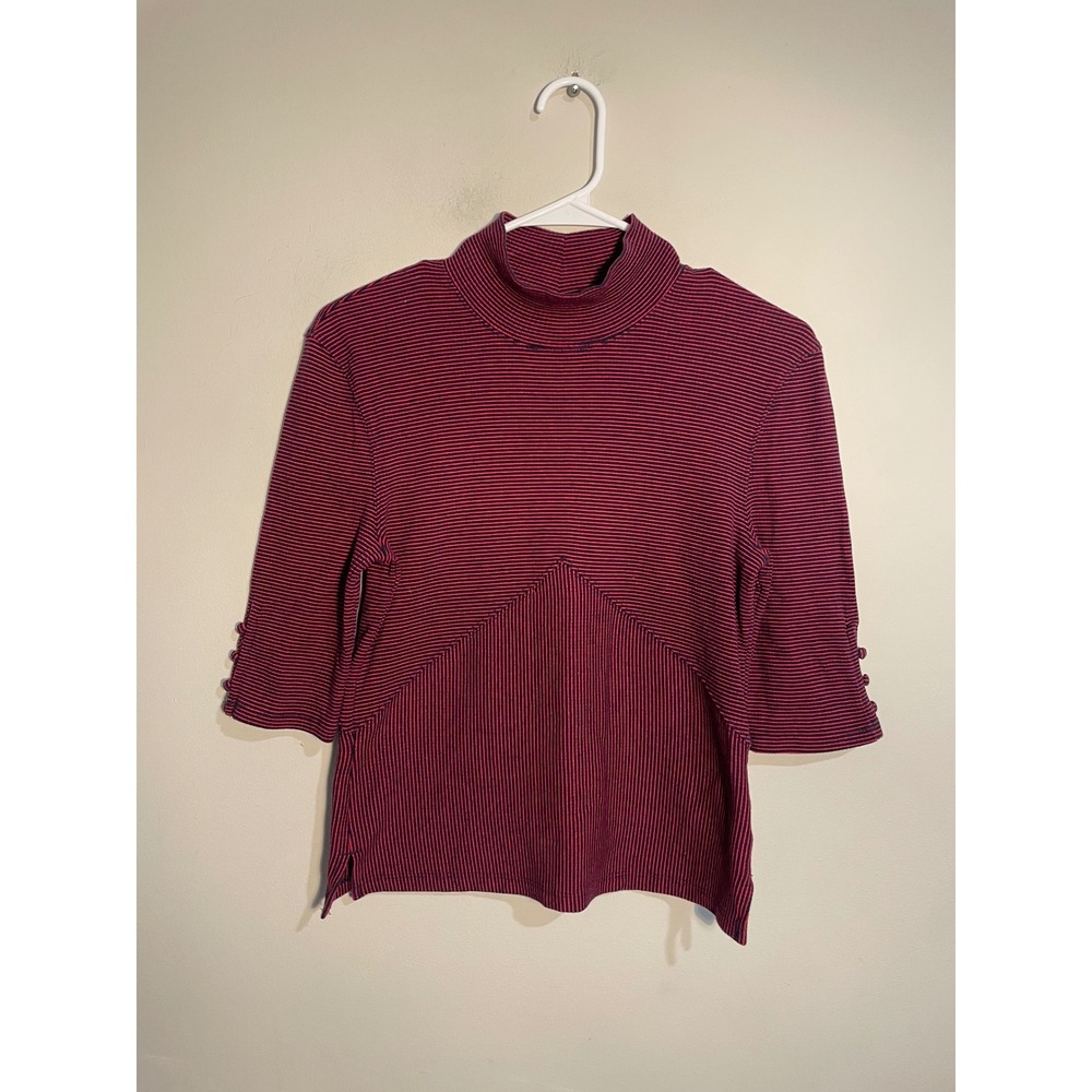 Free People We‎ the Free Say Goodbye Mock Neck Fitted Knit Top Size Medium